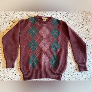 Vintage 100% Shetland Wool knitted sweater